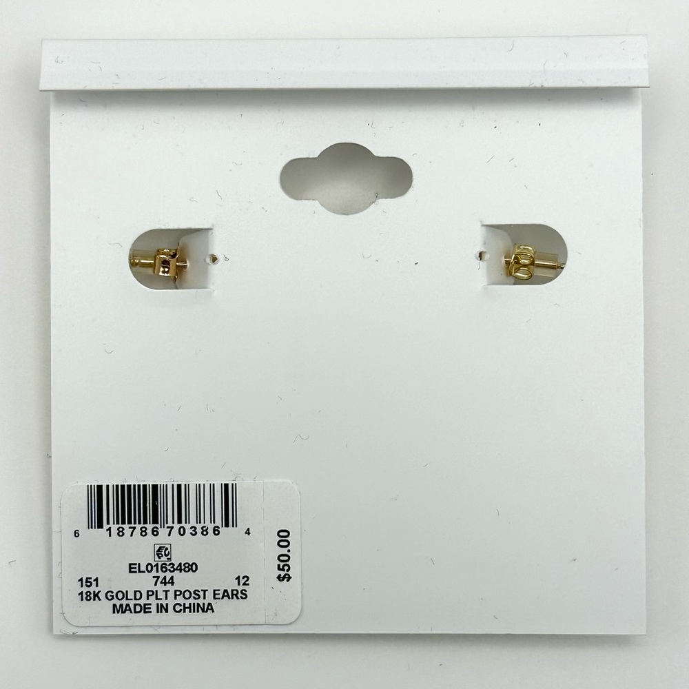 And Now This 18K Gold Plated Hoop Earrings. - Picture 4 of 4